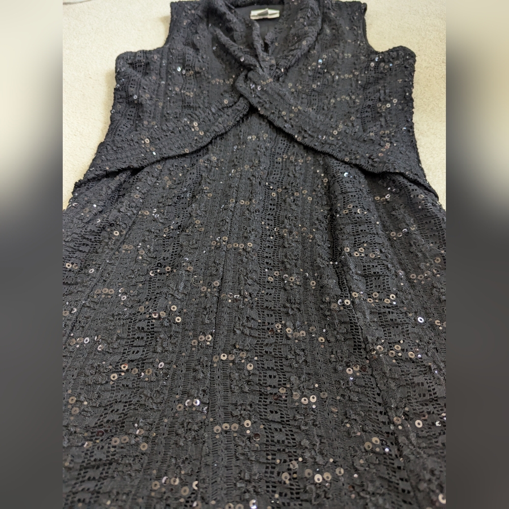 Joseph Ribkoff Black Textured Mini Dress - Picture 2 of 7